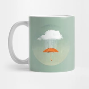 Orange umbrella Rain Cloud Mug